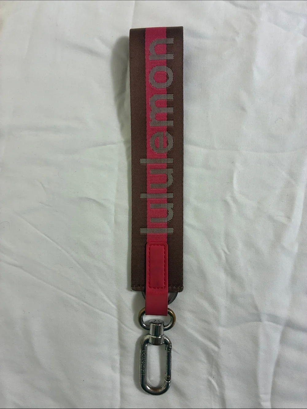 Lululemon Brown & Pink Keychain Strap